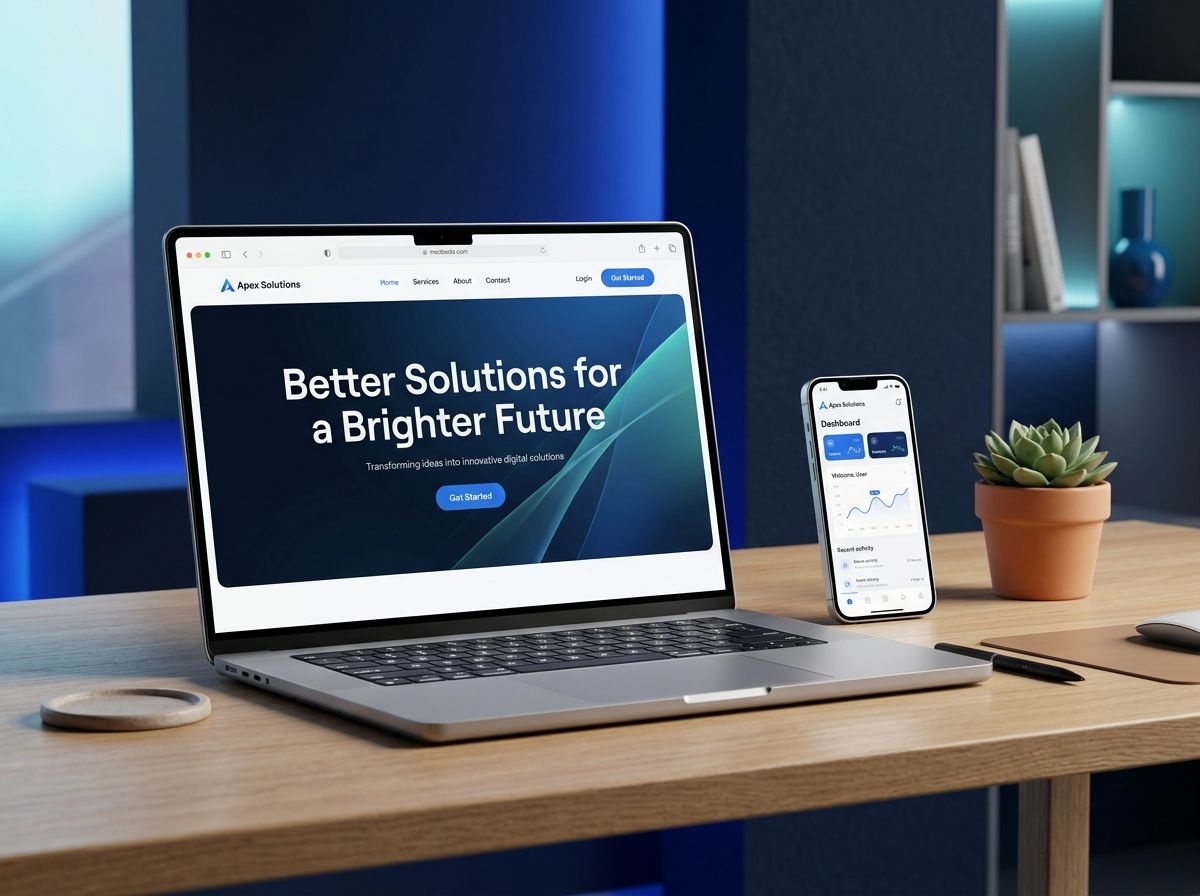 Modern website and mobile app mockups by Lata Digital Solutions